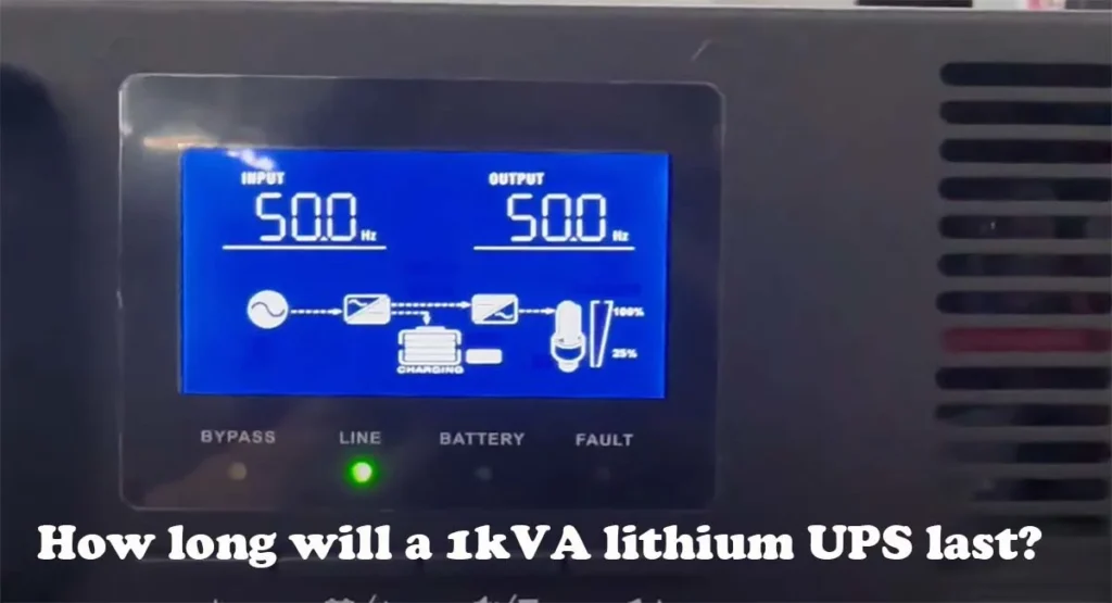 How long will a 1kVA lithium UPS last