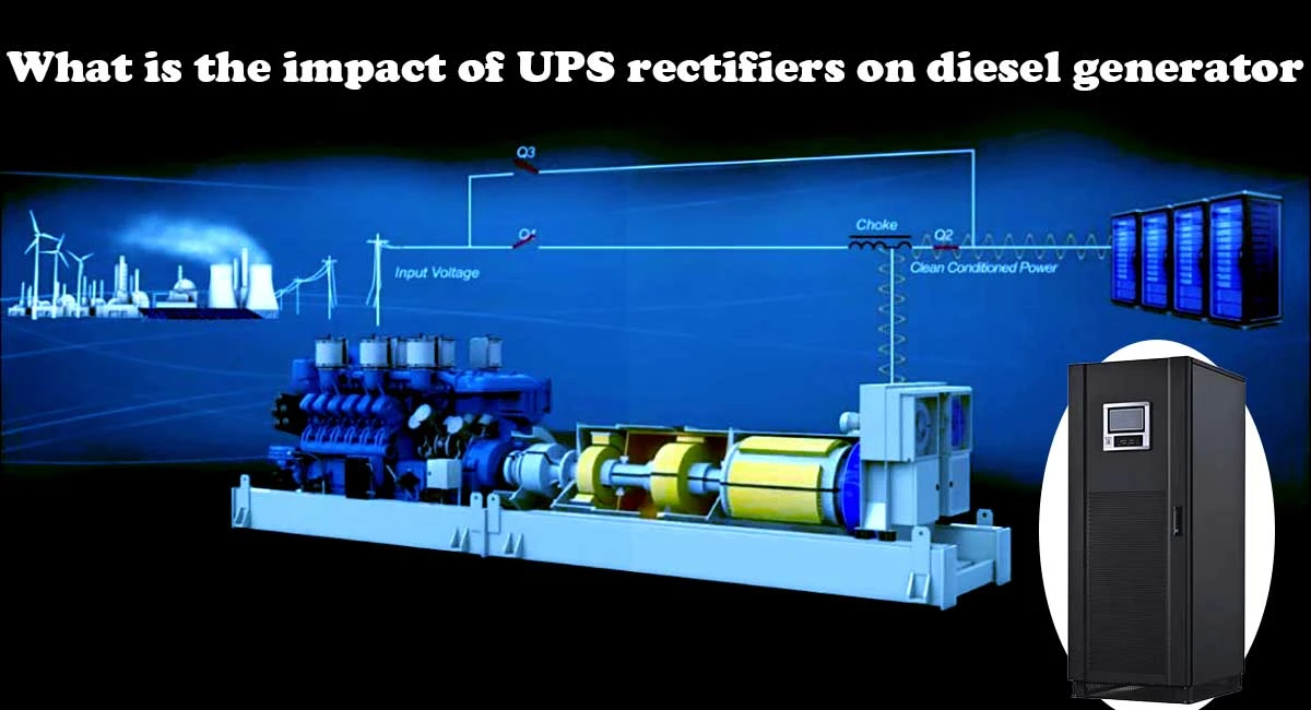 What is the impact of UPS rectifier on diesel generator